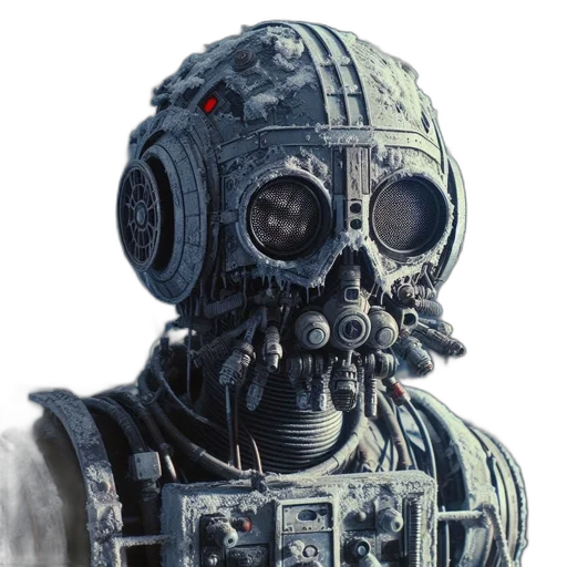 mask, robot, face, creature transparent PNG cut-out
