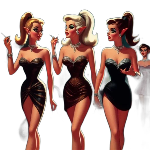 dress, concept art, cartoon, comic book art transparent PNG cut-out