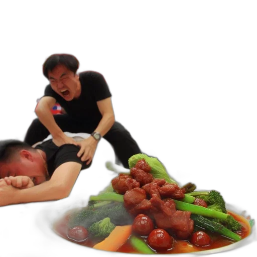 food, creature, 3d render, photorealistic transparent PNG cut-out