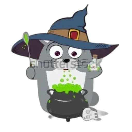 staff, hat, creature, dragon transparent PNG cut-out