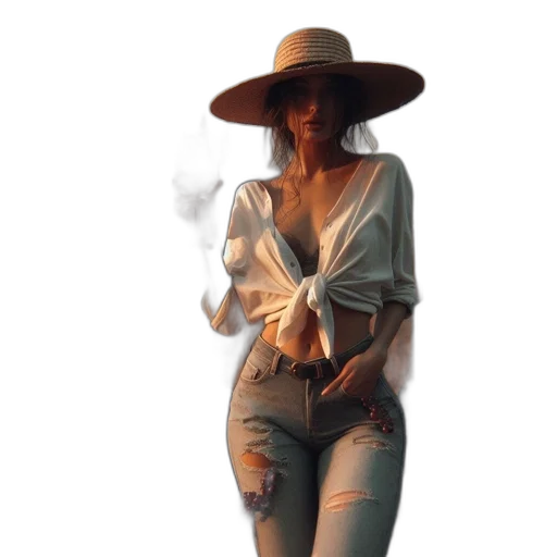 hat, jacket, dress, jewelry transparent PNG cut-out