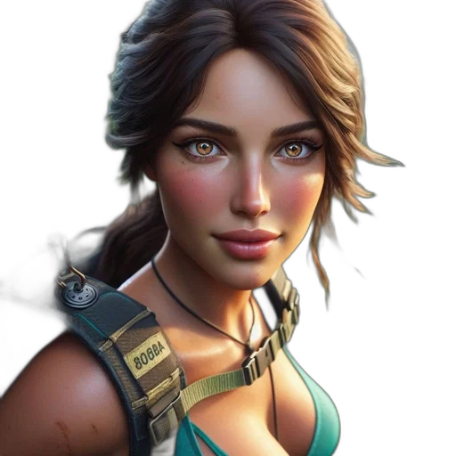 face, fantasy art, concept art, photorealistic transparent PNG cut-out