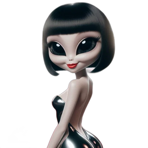 dress, robot, cartoon, concept art transparent PNG cut-out