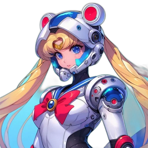 robot, weapon, staff, face transparent PNG cut-out