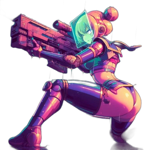 robot, weapon, staff, concept art transparent PNG cut-out