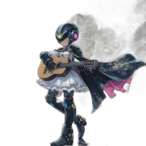 robot, mask, weapon, dress transparent PNG cut-out
