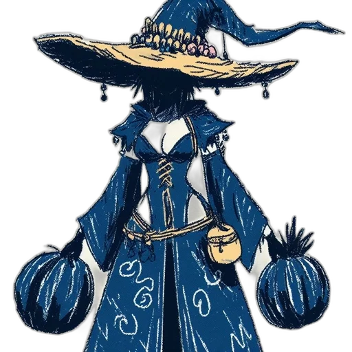 hat, staff, mask, dress transparent PNG cut-out