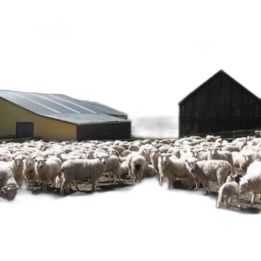 3d render, photorealistic, concept art, flock transparent PNG cut-out