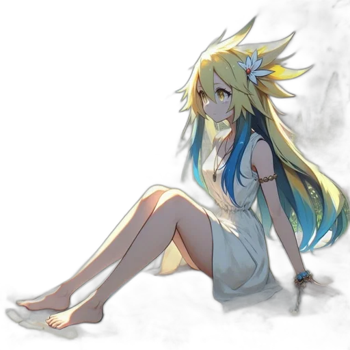 dress, dragon, creature, staff transparent PNG cut-out