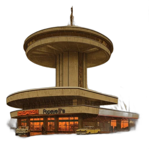 building, hat, concept art, 3d render transparent PNG cut-out
