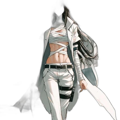 jacket, weapon, sword, creature transparent PNG cut-out