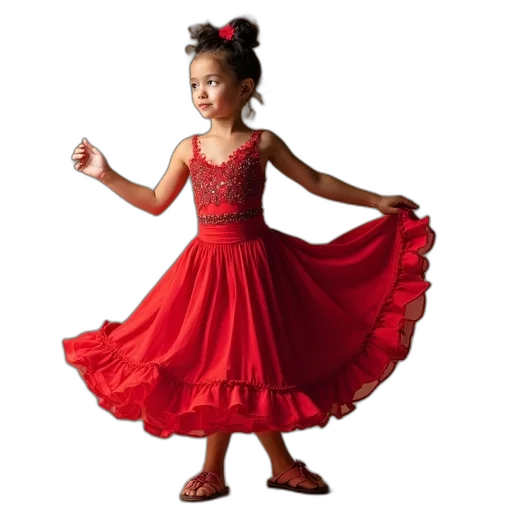 dress, photorealistic, red, young transparent PNG cut-out