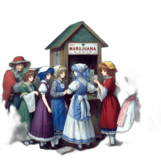dress, staff, hat, concept art transparent PNG cut-out