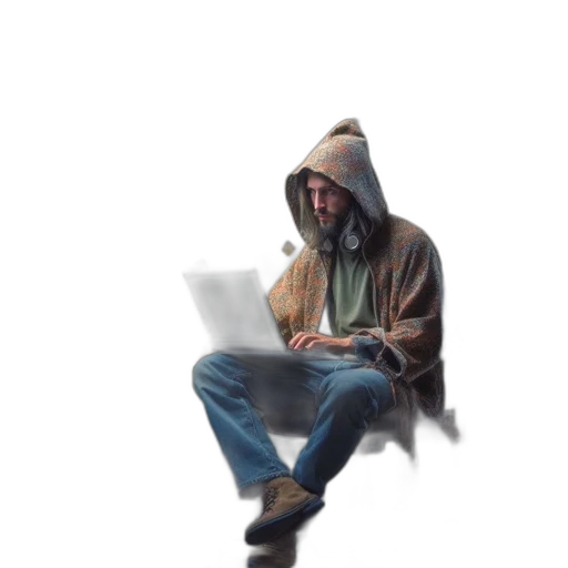 jacket, face, weapon, robot transparent PNG cut-out