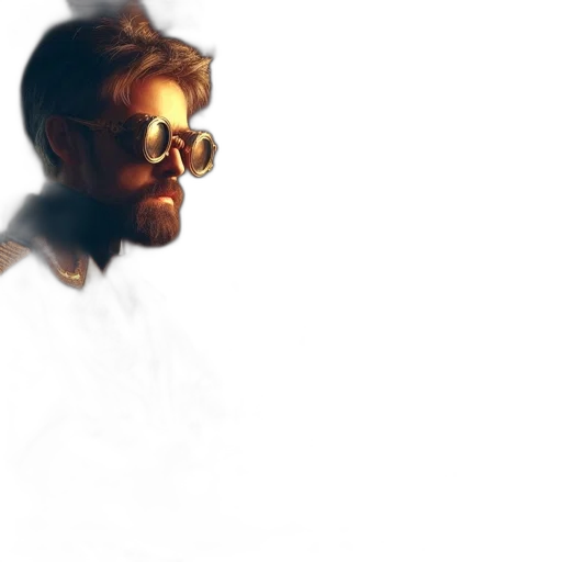 face, jacket, mask, staff transparent PNG cut-out