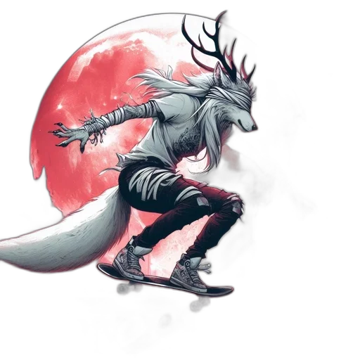 dragon, creature, staff, mask transparent PNG cut-out