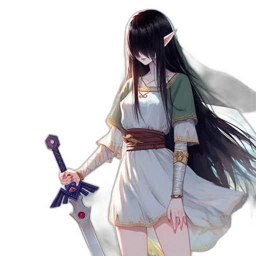 sword, dress, staff, weapon transparent PNG cut-out