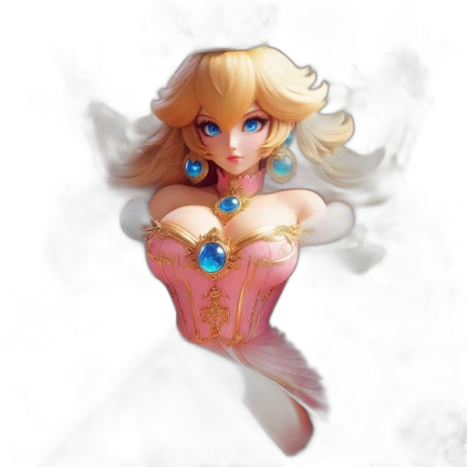 dress, jewelry, crown, fantasy art transparent PNG cut-out
