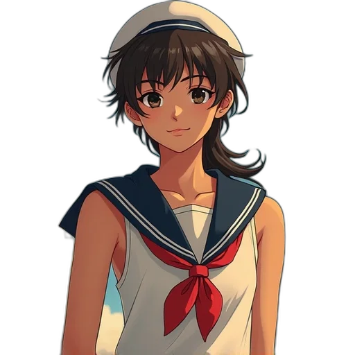 staff, hat, dress, face transparent PNG cut-out
