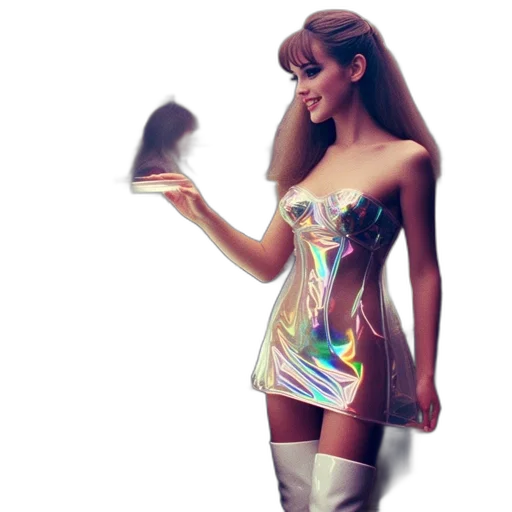 dress, shoes, robot, 3d render transparent PNG cut-out