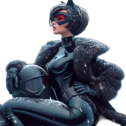 jacket, robot, mask, concept art transparent PNG cut-out