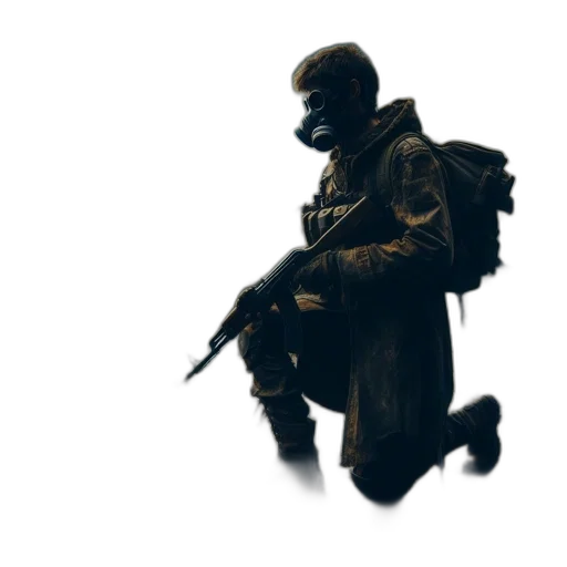 weapon, jacket, robot, staff transparent PNG cut-out