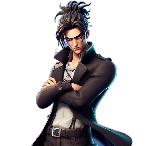 jacket, staff, weapon, face transparent PNG cut-out