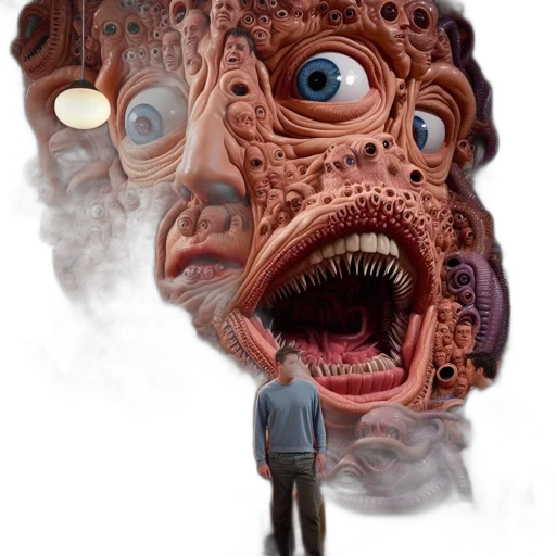 mask, face, creature, staff transparent PNG cut-out