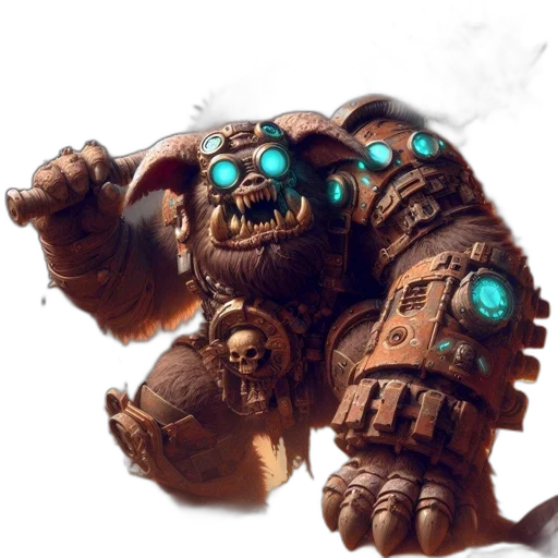 robot, weapon, creature, staff transparent PNG cut-out