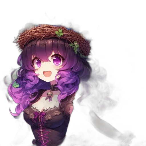 hat, flower, crown, staff transparent PNG cut-out