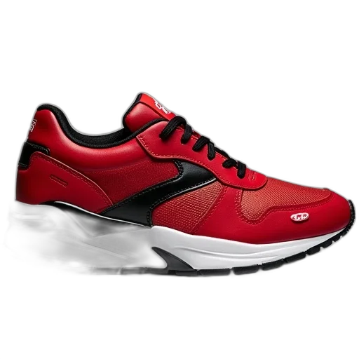 shoes, 3d render, photorealistic, red transparent PNG cut-out