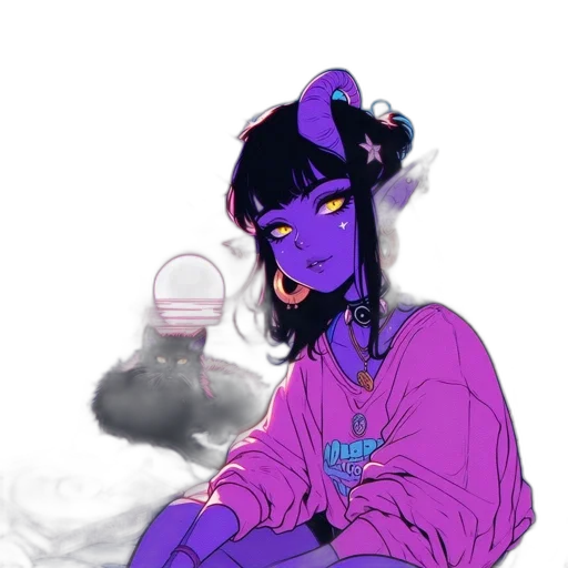 mask, creature, dress, staff transparent PNG cut-out