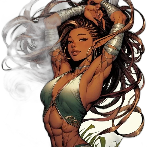 comic book art, fantasy art, concept art, cyberpunk transparent PNG cut-out