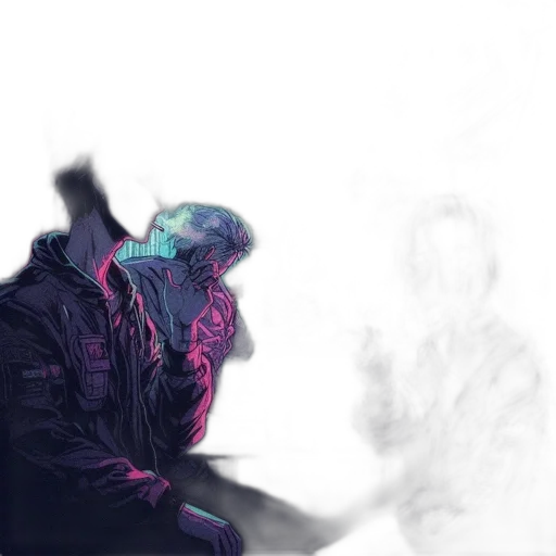 jacket, mask, face, creature transparent PNG cut-out