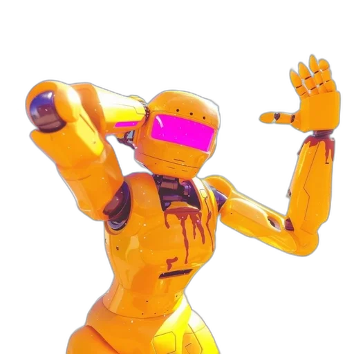 robot, weapon, staff, creature transparent PNG cut-out