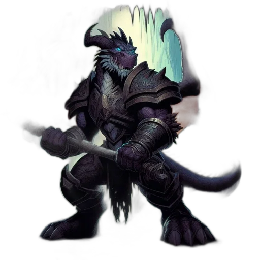 dragon, creature, staff, animal transparent PNG cut-out