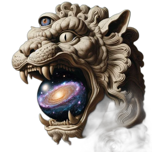 dragon, mask, jewelry, staff transparent PNG cut-out