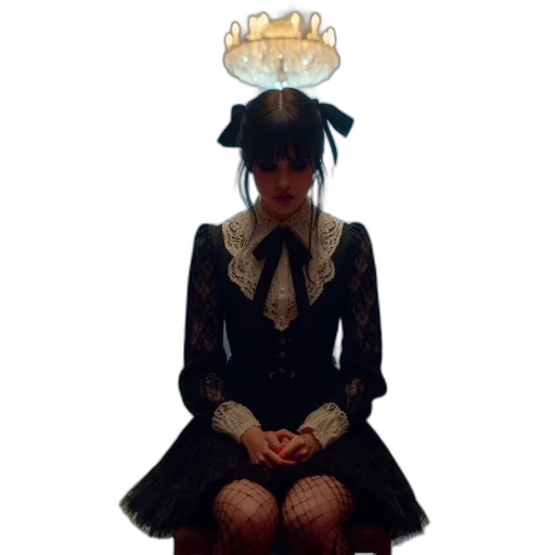 crown, dress, hat, staff transparent PNG cut-out