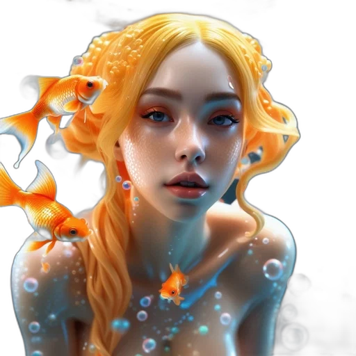 face, fantasy art, concept art, photorealistic transparent PNG cut-out