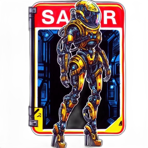 robot, concept art, 3d render, comic book art transparent PNG cut-out
