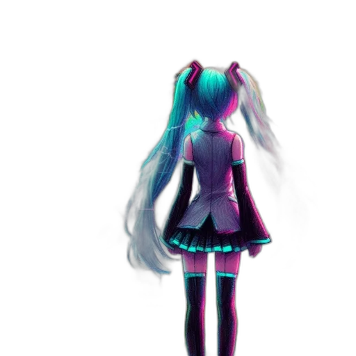 dress, robot, creature, hair transparent PNG cut-out