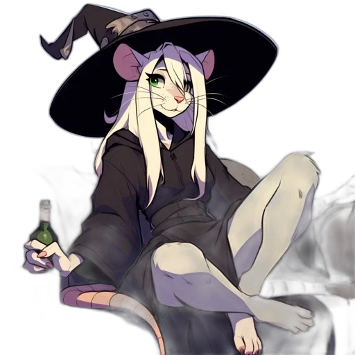 hat, creature, staff, dragon transparent PNG cut-out