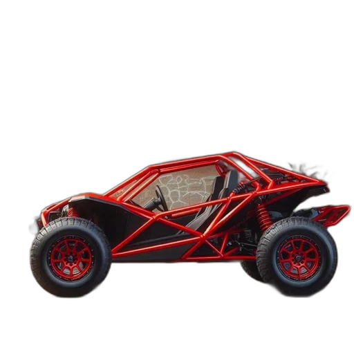 car, 3d render, concept art, red transparent PNG cut-out