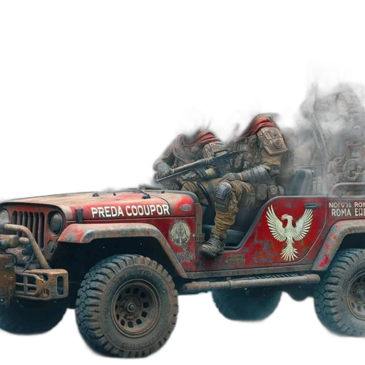 car, weapon, concept art, 3d render transparent PNG cut-out