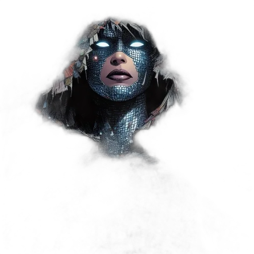 face, mask, creature, robot transparent PNG cut-out