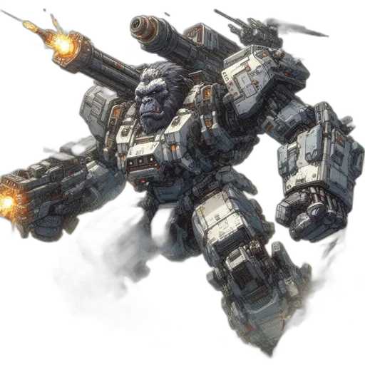 robot, weapon, concept art, fantasy art transparent PNG cut-out