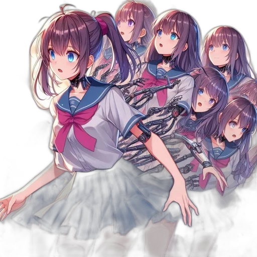dress, weapon, creature, robot transparent PNG cut-out