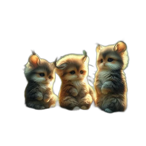 animal, staff, 3d render, pixel art transparent PNG cut-out
