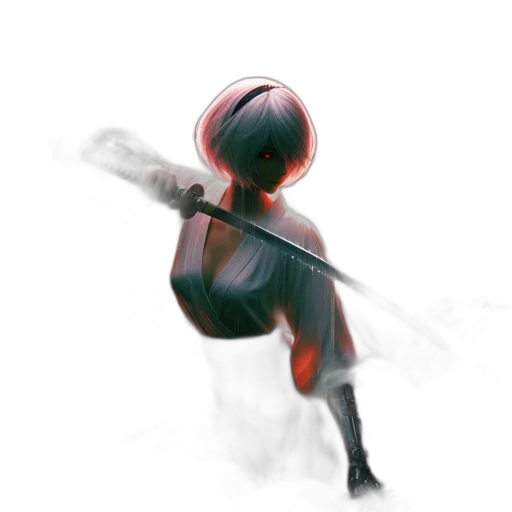 robot, weapon, sword, staff transparent PNG cut-out