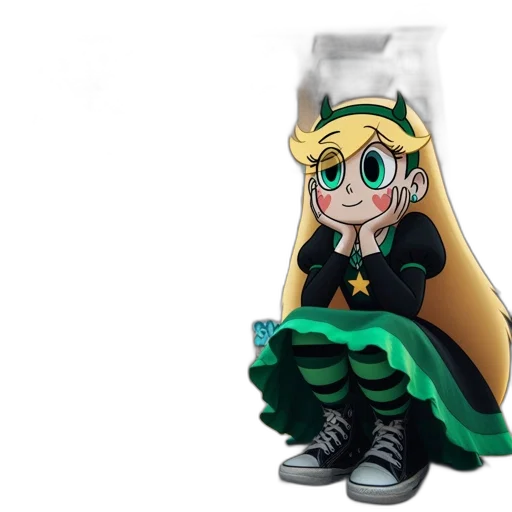 dress, anime, concept art, cartoon transparent PNG cut-out